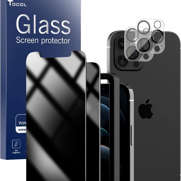 🎊🎉Host pick 🎉🎊2+2 Pack] TOCOL Privacy Screen Protector for iPhone 12 Pro - Picture 6 of 6